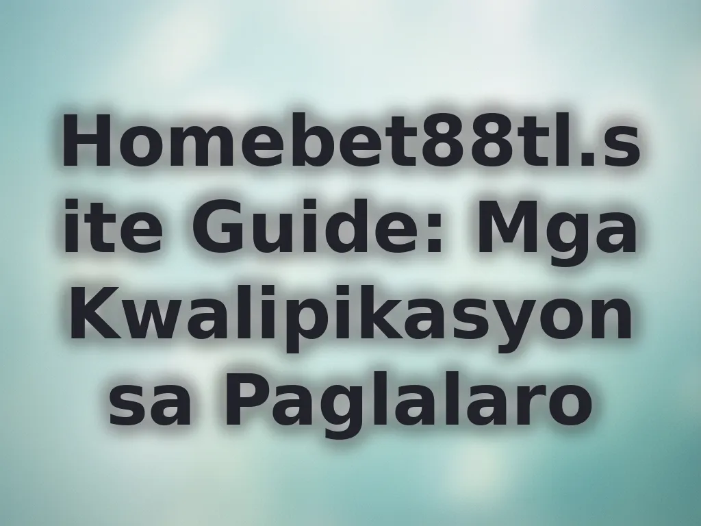 Kwalipikasyon sa Paglalaro