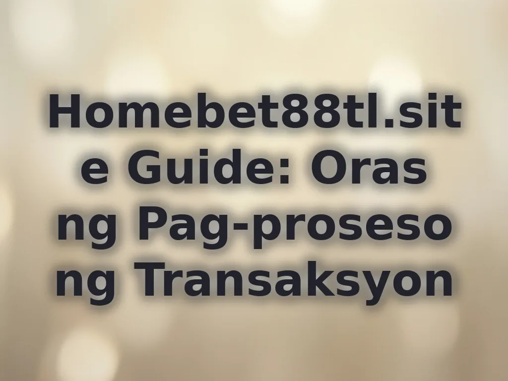 Oras ng transaksyon